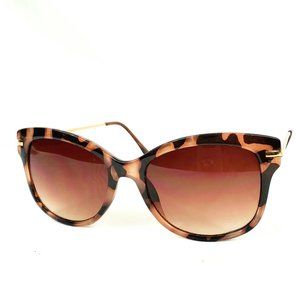 Timeless Animal Print & Gold Cat Eye Sunglasses Brown Polarized Sunglasses ES556